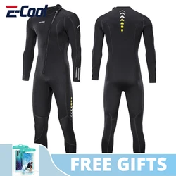 3mm Neoprene Wetsuit for Men and Women Full Wetsuit Front Zipper Snorkeling Scuba Diving Swimming Kayaking Kite Surfing