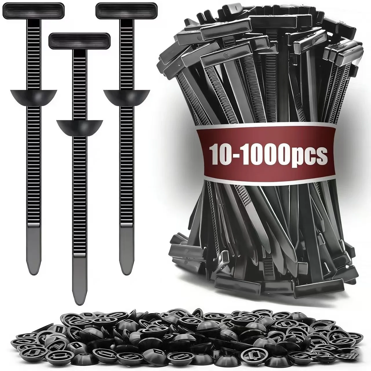 10-1000PCS Nylon Cable Zip Self-Locking Heavy Duty Zip Ties Indoor & Outdoor General Purpose Cable Tie Buckles Releasable