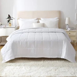 White Down Alternative Comforter Duvet Insert Quilted All Season Duvets Double Quilt Summer Cooling Bed Blanket King Queen Size