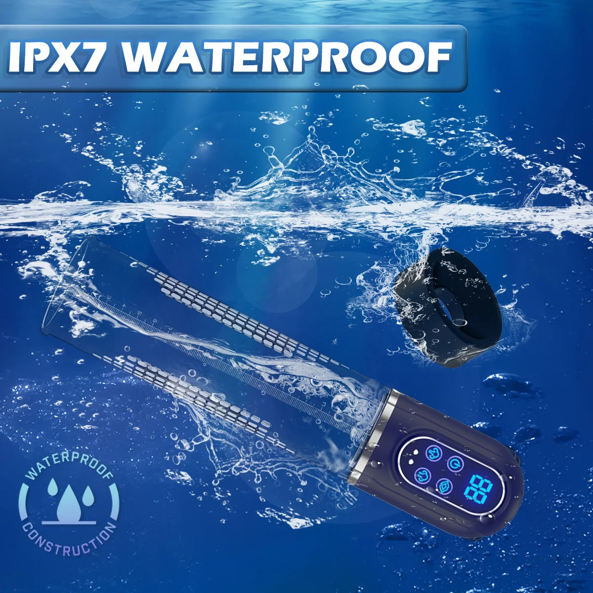 التلقائي القضيب مضخة مياه مضخة القضيب الكهربائية IPX7 الاستمناء القضيب موسع ديك المكبر لمدرب القضيب الجنس لعب للرجال