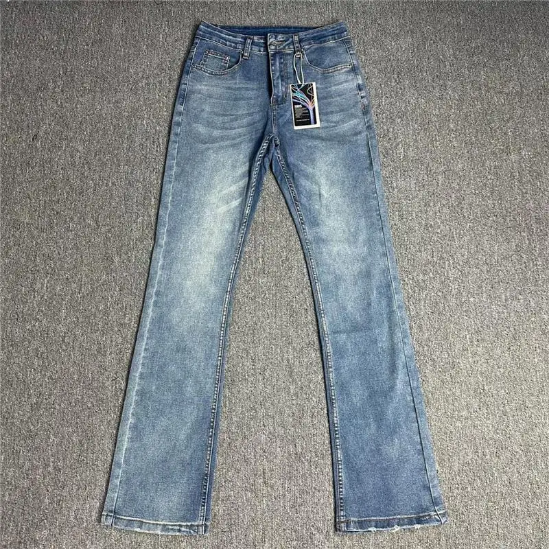 

Cleanfit Vintage 57 Sle Мужские облегающие джинсы с завышенной талией Микро расклешенные длинные брюки Высокая эластичная заниженная талия Повседневные джинсы на молнии