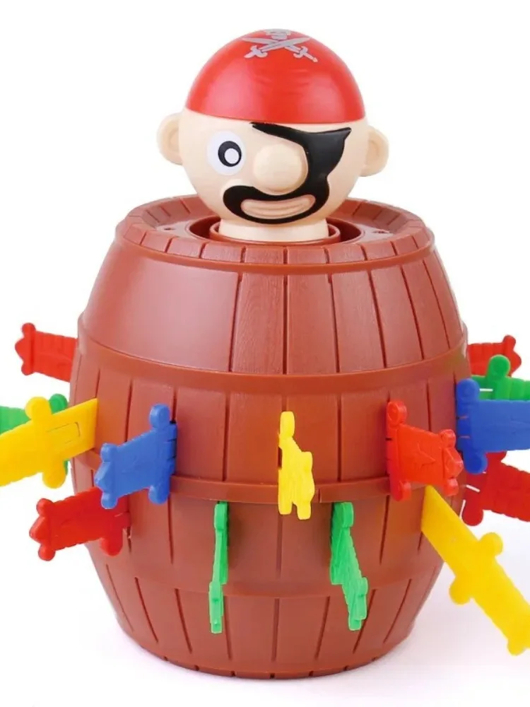 New Funny Pirate Barrel Toys Lucky Game Jumping Pirates Bucket Sword Stab Pop Up Tricky Toy Family Jokes For Child Kid Gift