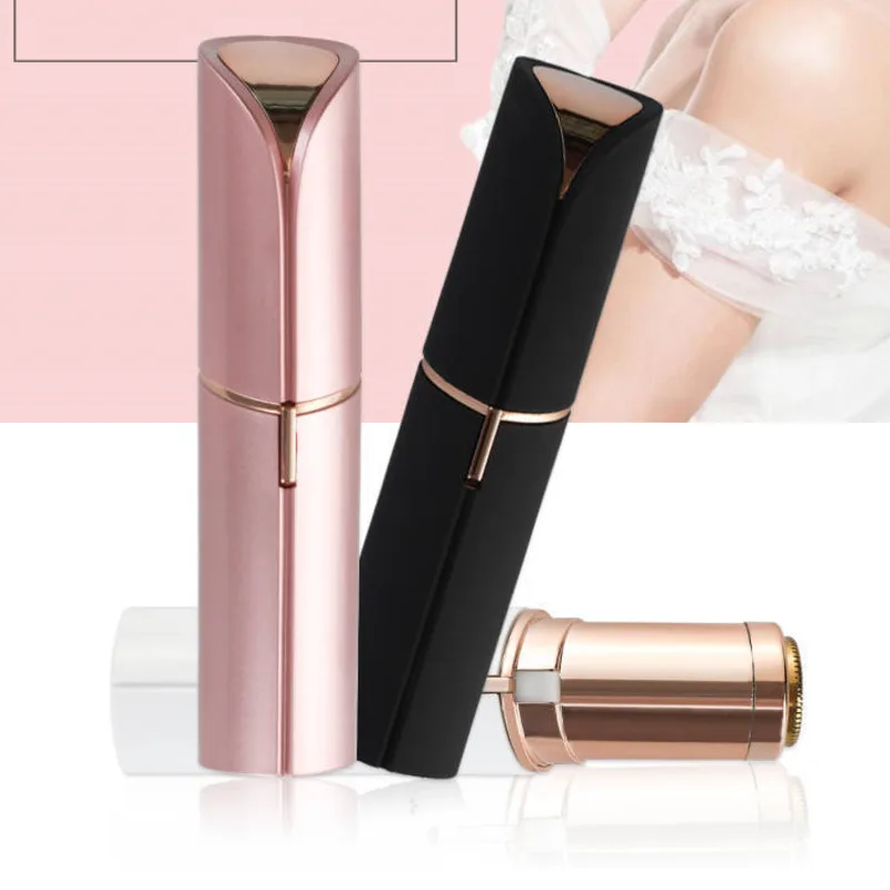 เครื่องกำจัดขนบนใบหน้าไฟฟ้าขนาดเล็ก เครื่องโกนหนวดและเครื่องเล็มขนคิ้วสำหรับผู้หญิง กำจัดขนอย่างนุ่มนวล เหมาะสำหรับการเดินทาง ของขวัญวันเกิด