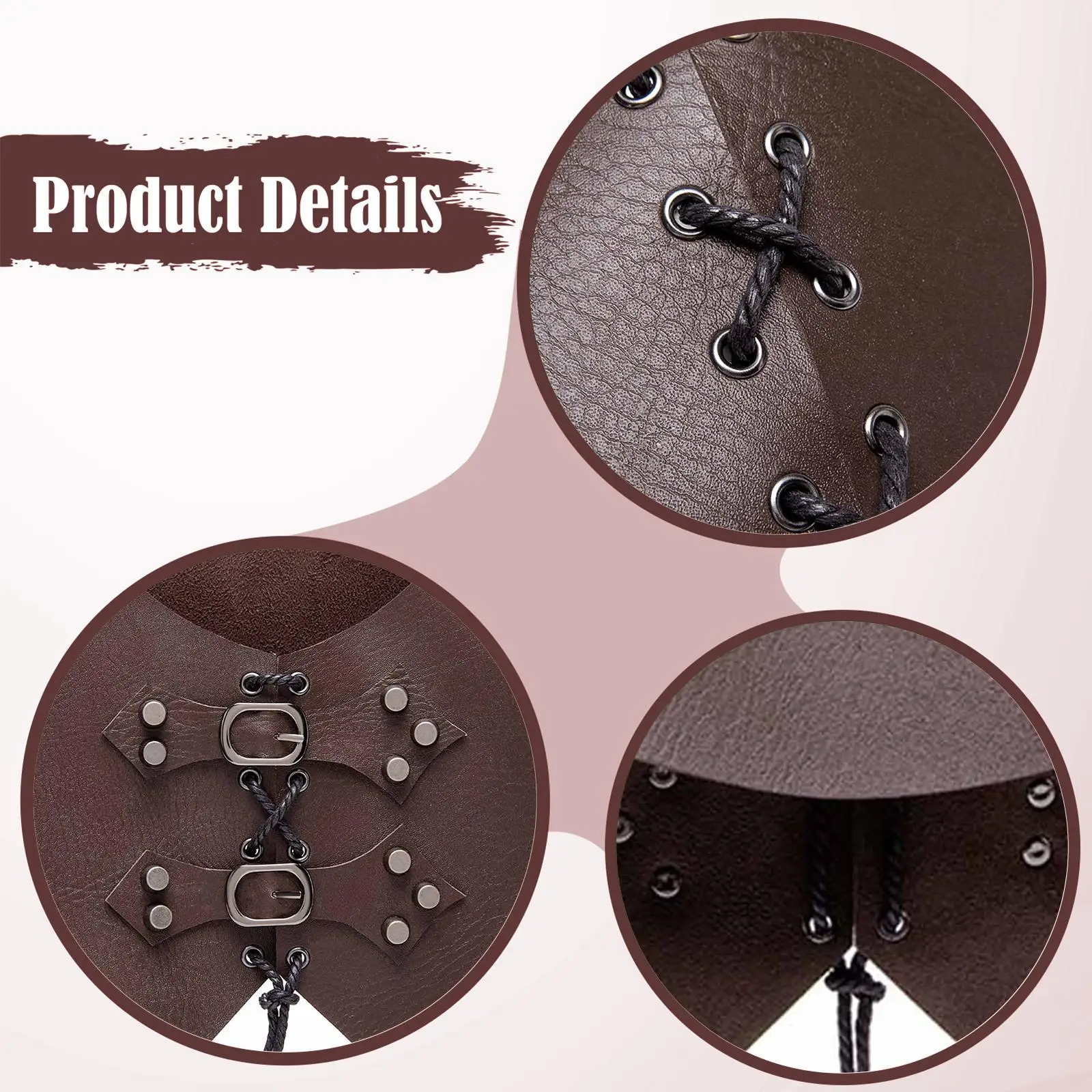 Armadura de ombro medieval com ajuste ajustável para festa de vestido extravagante