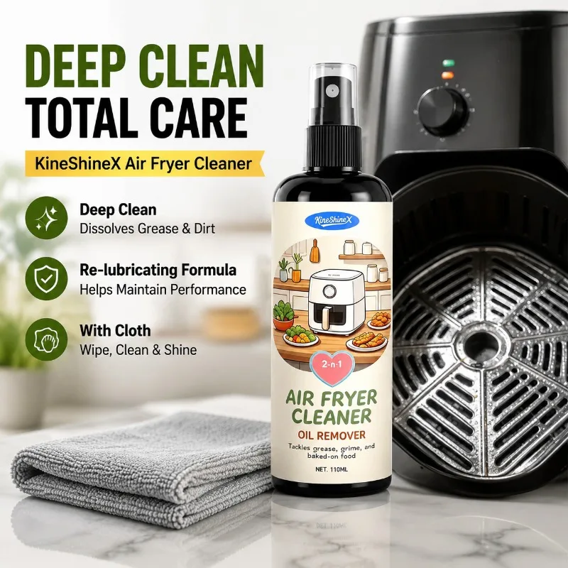 Air Fryer Purifying Agent Wipe Cloth Deep Degrease Greasy Grime Dissolver Recondition Internal Surface Household Cookware