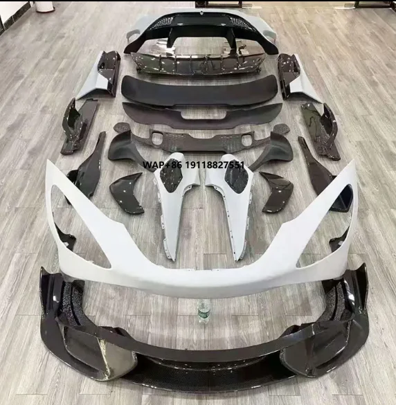 

720S Upgrade 765 765LT Car Bumper Front Lip Diffuser Side Skirts Bodykit Full Body Kit Set Face Lift Facelift for McLaren 720S