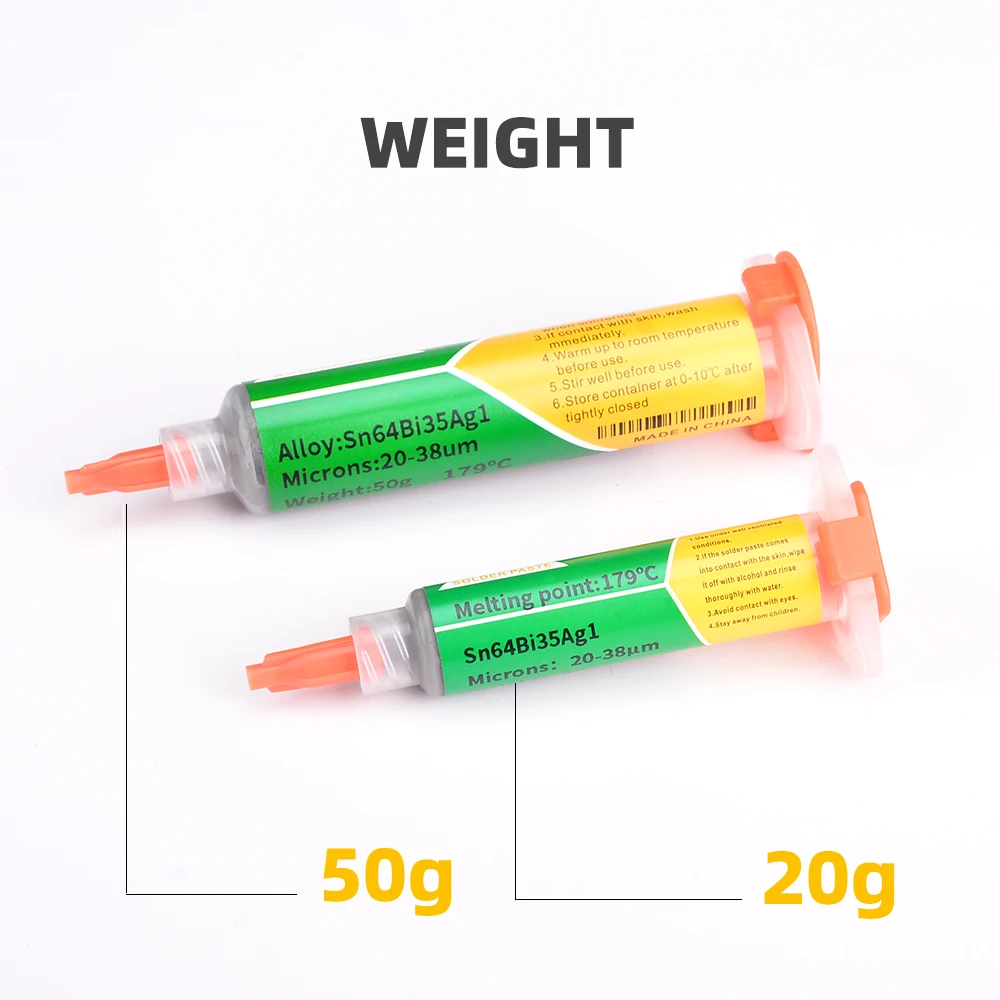 Melting point 179 ℃ solder paste lead-free medium temperature soldering chip repair circuit board SMD soldering with built-in ro