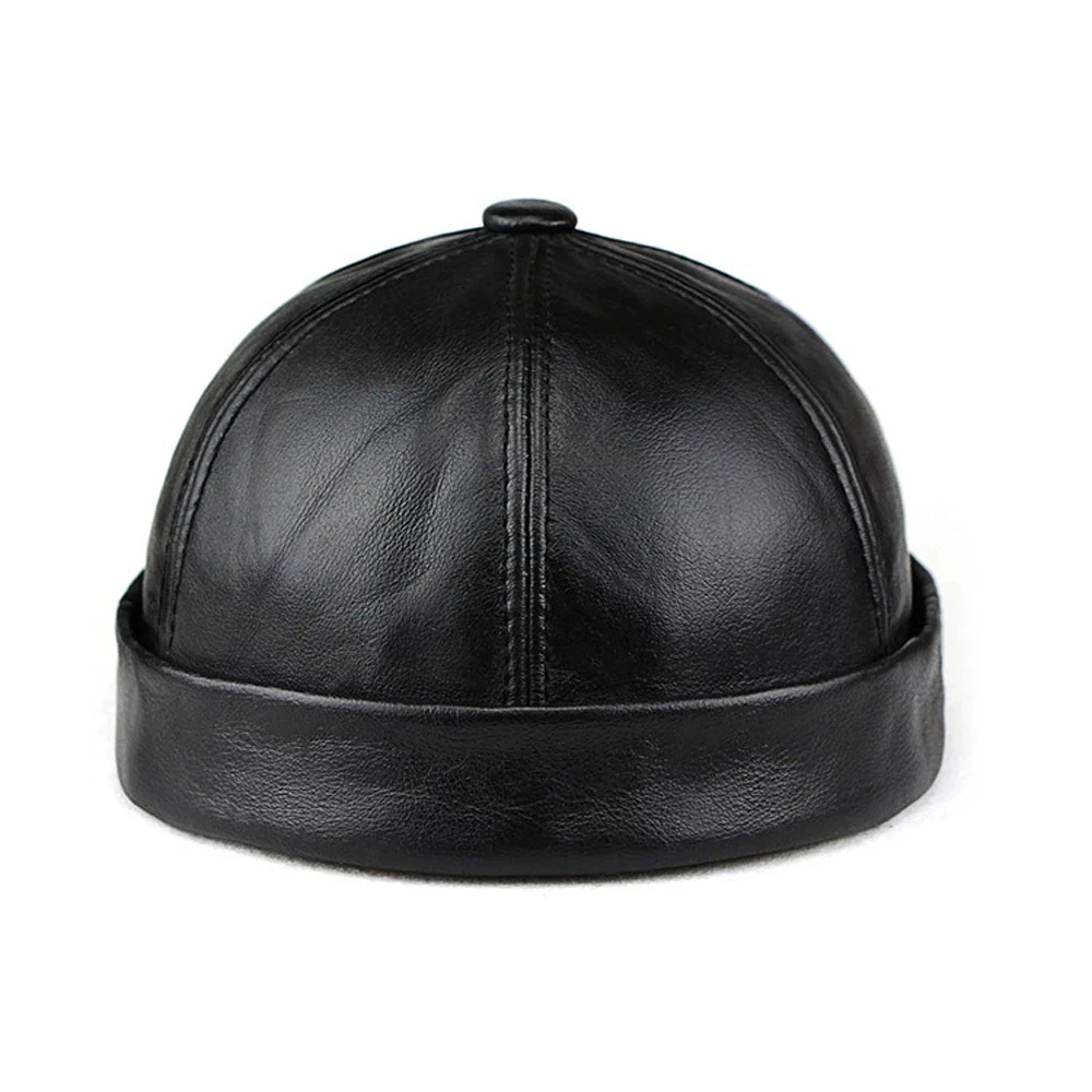 Brand New 2024 Retro Cowhide Bomber Hat Winter Keep Warm Caps Men Women Real Leather Cap Thick Velvet Dad Hat