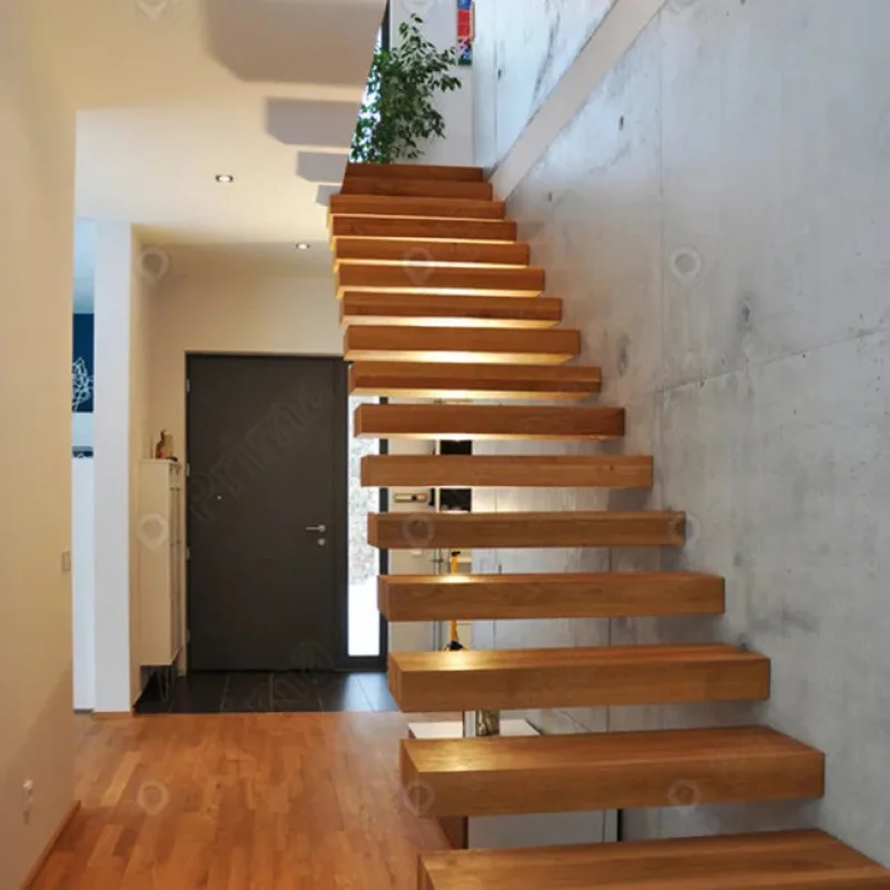 custom.Floating Ladder with Non-Slip Rungs Beautiful Stair with Excellent Quality Railing Indoor Use