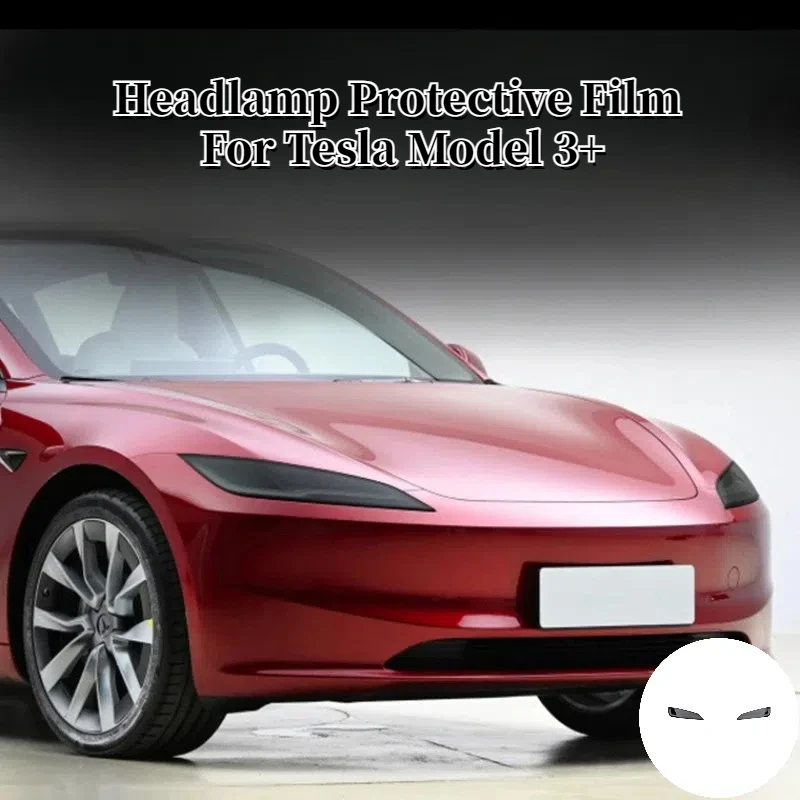 

Защитная пленка для налобного фонаря Tesla Model 3 + Highland 2024 TPU прозрачная Дымчатая черная пленка для фар декоративные автомобильные аксессуары