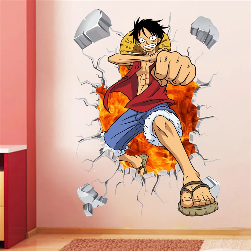 3D Cartoon One Piece Wall Stic - Table Tennis Background ulasan dan harga