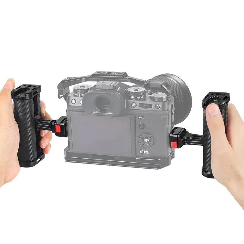 Быстросъемная пластина, Боковая ручка, рукоятка с двойным винтовым креплением 1/4 для беззеркальной цифровой камеры DSLR, ручка-клетка