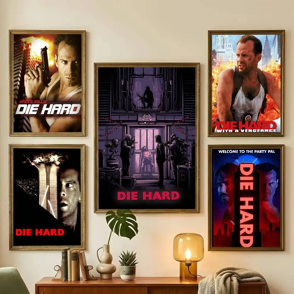 1pc Movie D-die Hard Poster Sticker Print Waterproof Wall Art For Living Room Bedroom Home Decor