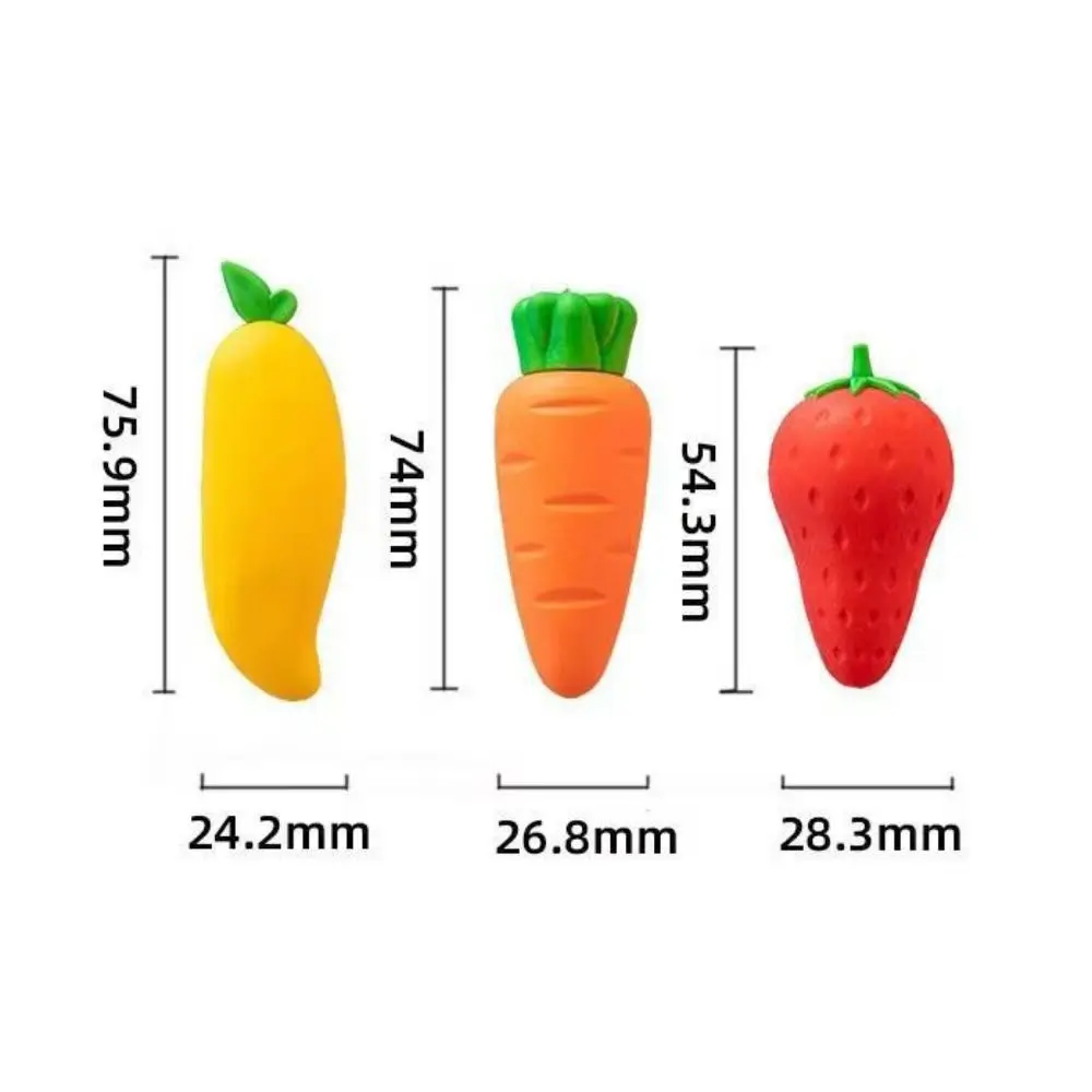 Gomma da frutta grande per carota/fragola/mango senza lasciare segni Gomma da cancellare a blocchi super grande Gomma gigante Studenti