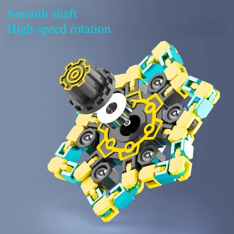 

Deformed Can Light Up Puzzle Mechanical Fingertip Finger Spinning Gyro Stress Reduction Children's Gifts Birthday Toys Can Be