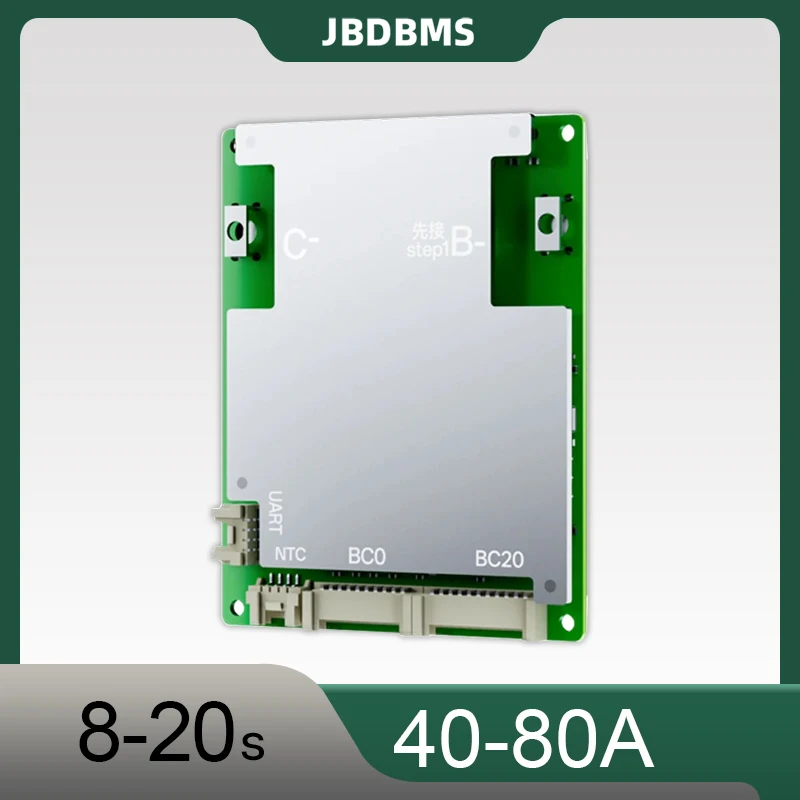 JBD 8S-20S Electric Motor Smart BMS LiFePO4 Li-ion 8S 9S 10S 11S 12S 13S 14S 36V 15S 16S 48V 60V 72V BMS BT UART 40A 50A 60A 80A