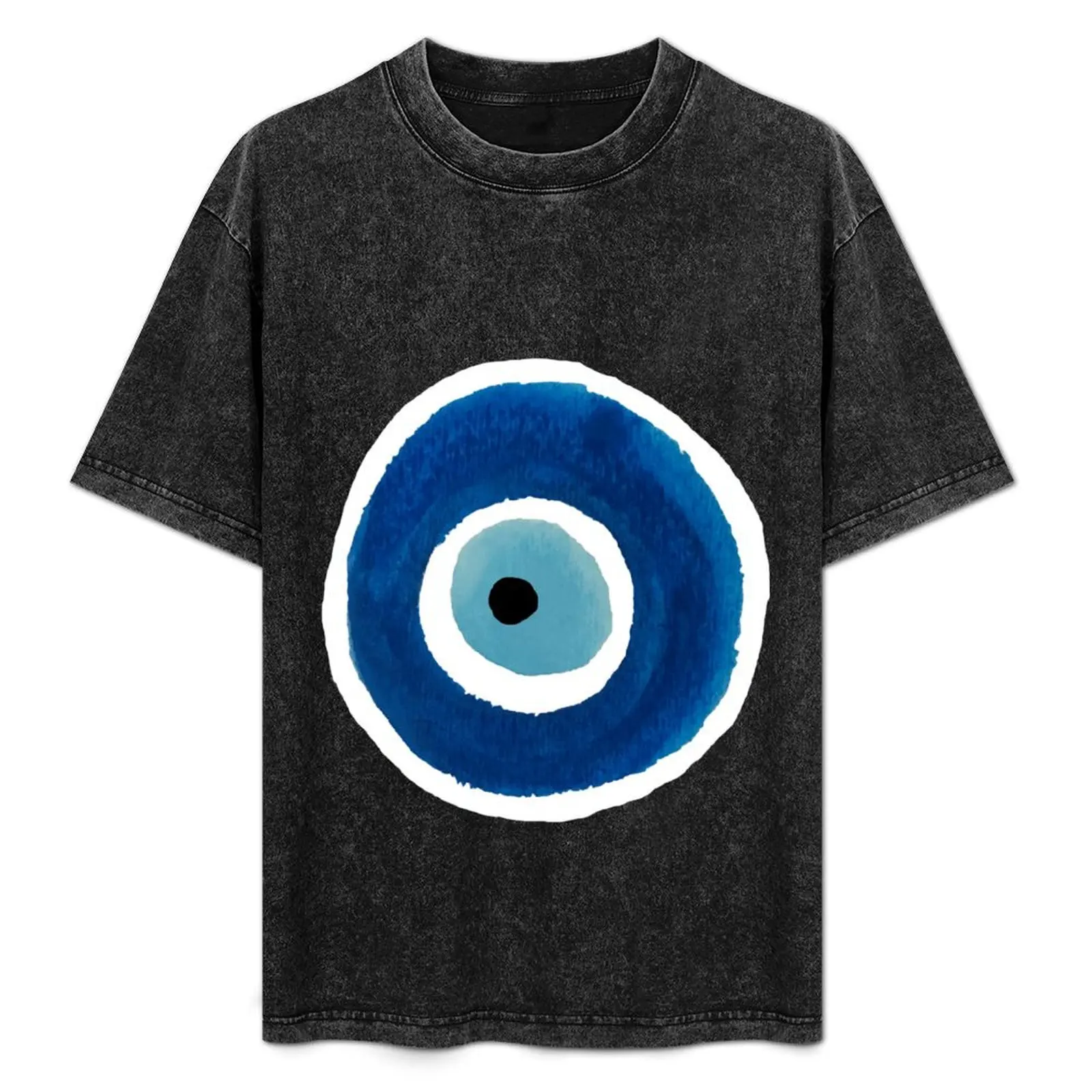 

Watercolor Evil Eye (Nazar) Painting – Best Seller T-Shirt Breathable Lightweight Summer Top