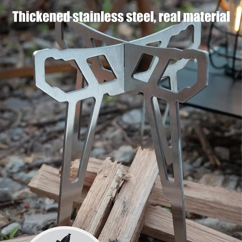 

Alcohol Stove Rack Anti-Slip Stove Pot Stand Stainless Steel Camping Accessories Reusable Kettle Support For Daily Use Outdoor