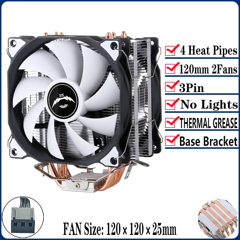 4Heat-pipes 2Fan3pin