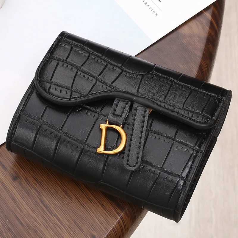 2024 Fashion Small Wallets Women Luxury Card Holder Short Walet PU Letter Wallet Coin Card Bag Holder Clutch Bag