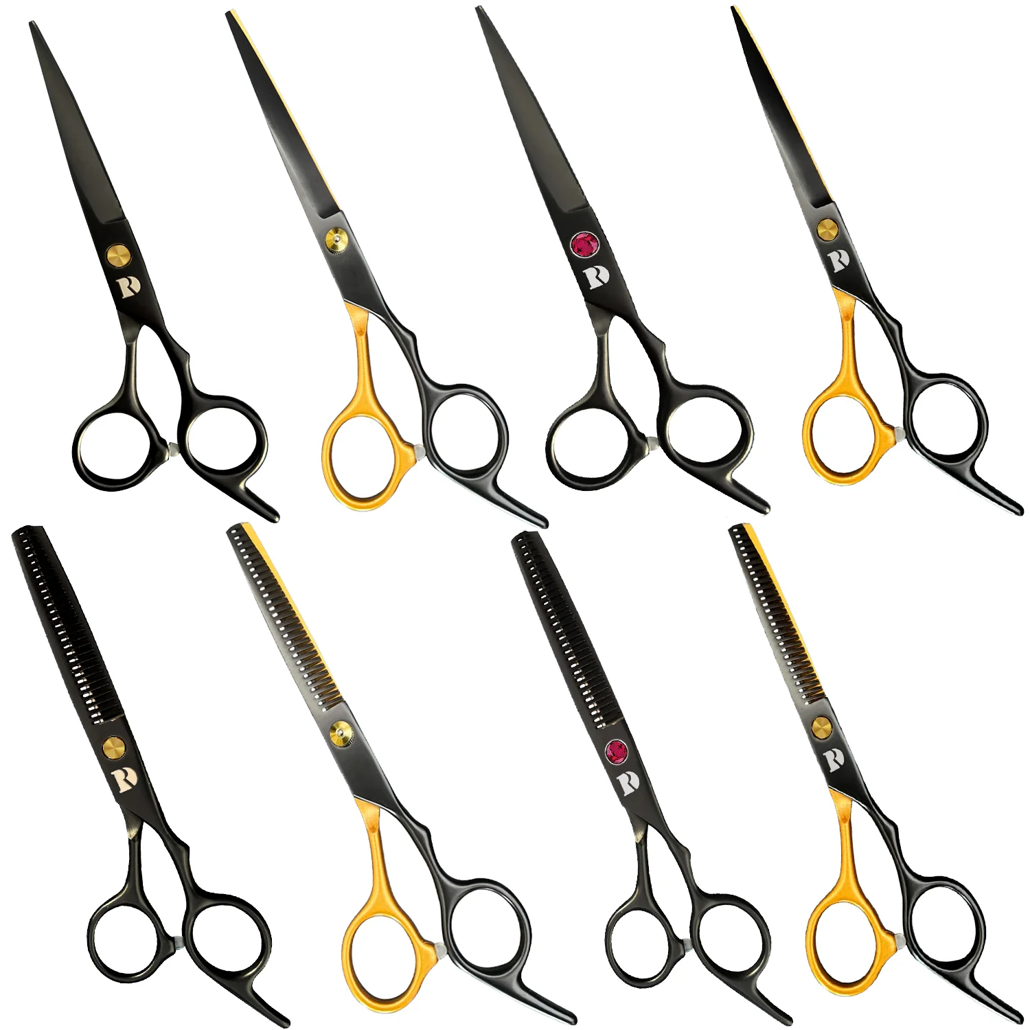 

Hair Scissors Set,6.5 Inch Hair Cutting Shears/Thinning Scissors,Barber Salon Haircut Kit with Comb,Sharp Blades Hairdressing