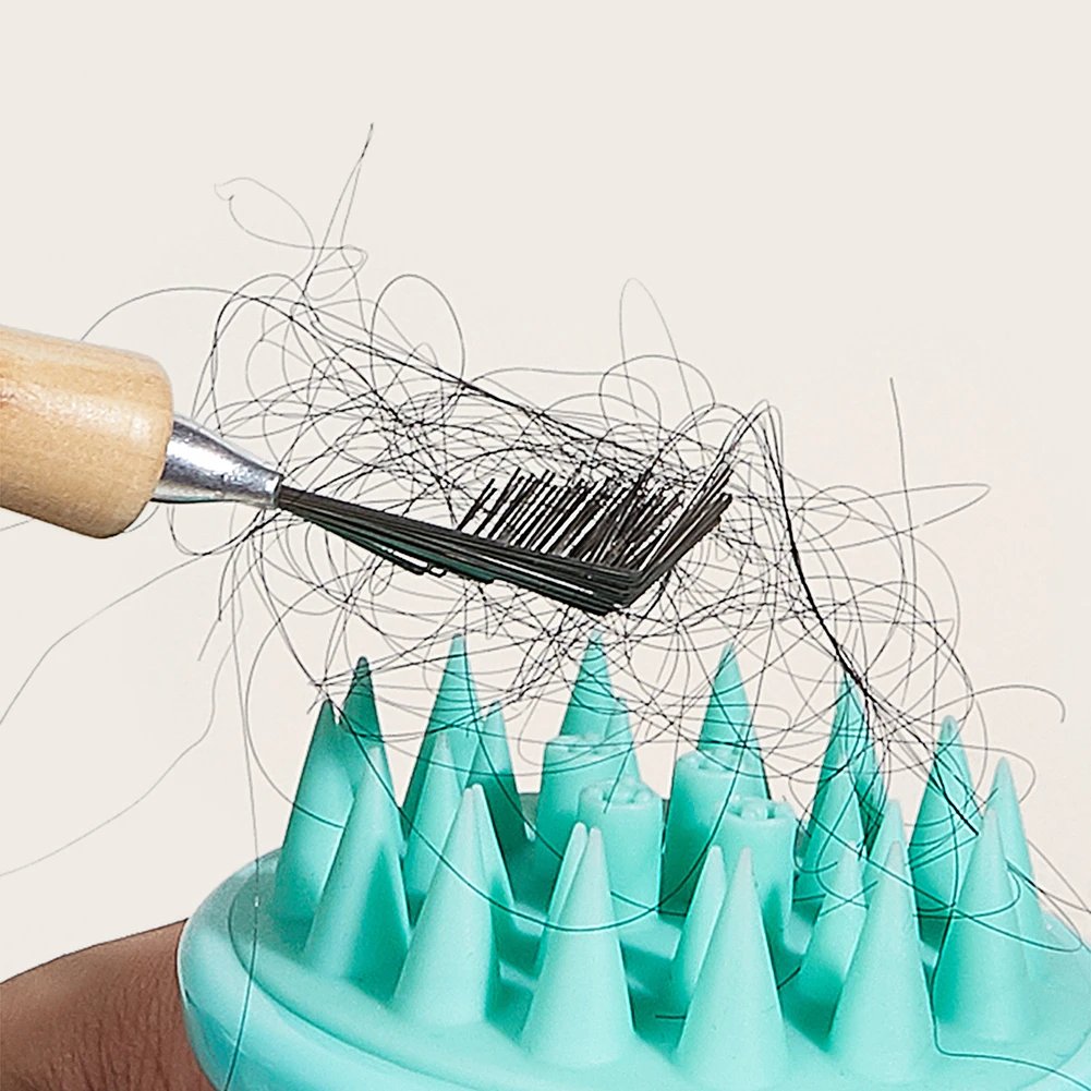 

Metal Wire Hairbrush Comb Cleaner Hair Brush Cleaner Hair Dirt Remove Dust & Lint Remover Tool for Pick Cleaning for Home Salon