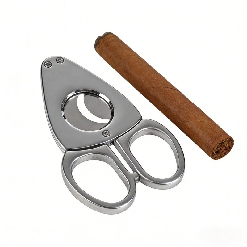 

2026New Cigar Cutter Knife Pocket Cigar Cutter Scissors Zigarre Semi Cigar Knife Scissors Smoking Guillotine Cutter Scissors