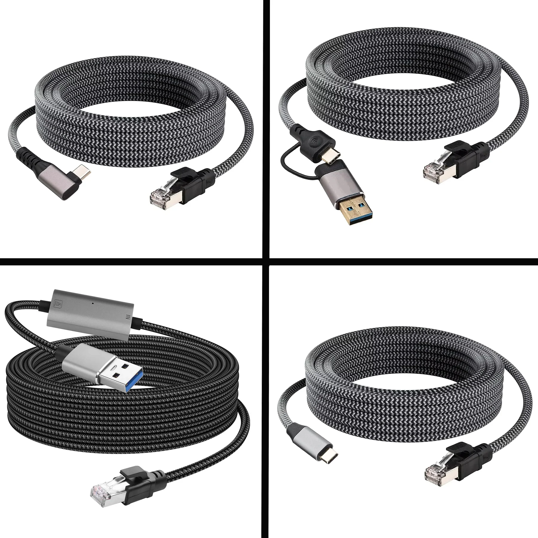 USB to Ethernet Cable 6FT,USBC to RJ45 5G LAN Network Cable USB 3.0 A Type C Male to RJ45 Connector Compatible