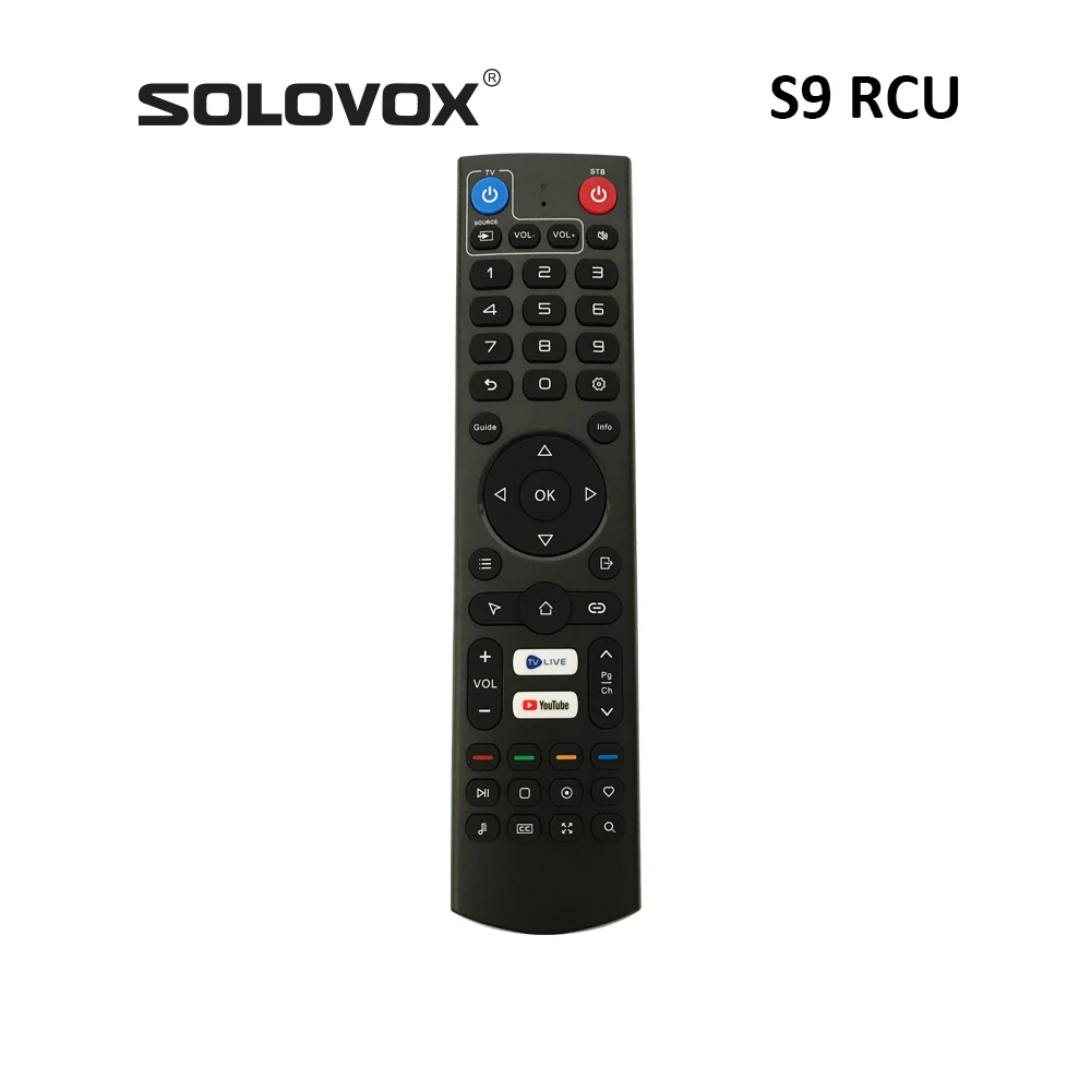 جهاز التحكم عن بعد SOLOVOX S9 ينطبق على TV Plus Pro ACEROID ACECONN SWORD وغيرها من نماذج TVONAIR TVPlus
