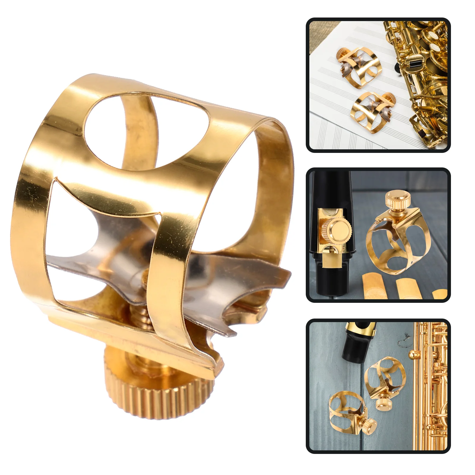 

Saxophone Parts Clip Adjustable Ligature Fastener Alto Wind Instrument Accessory