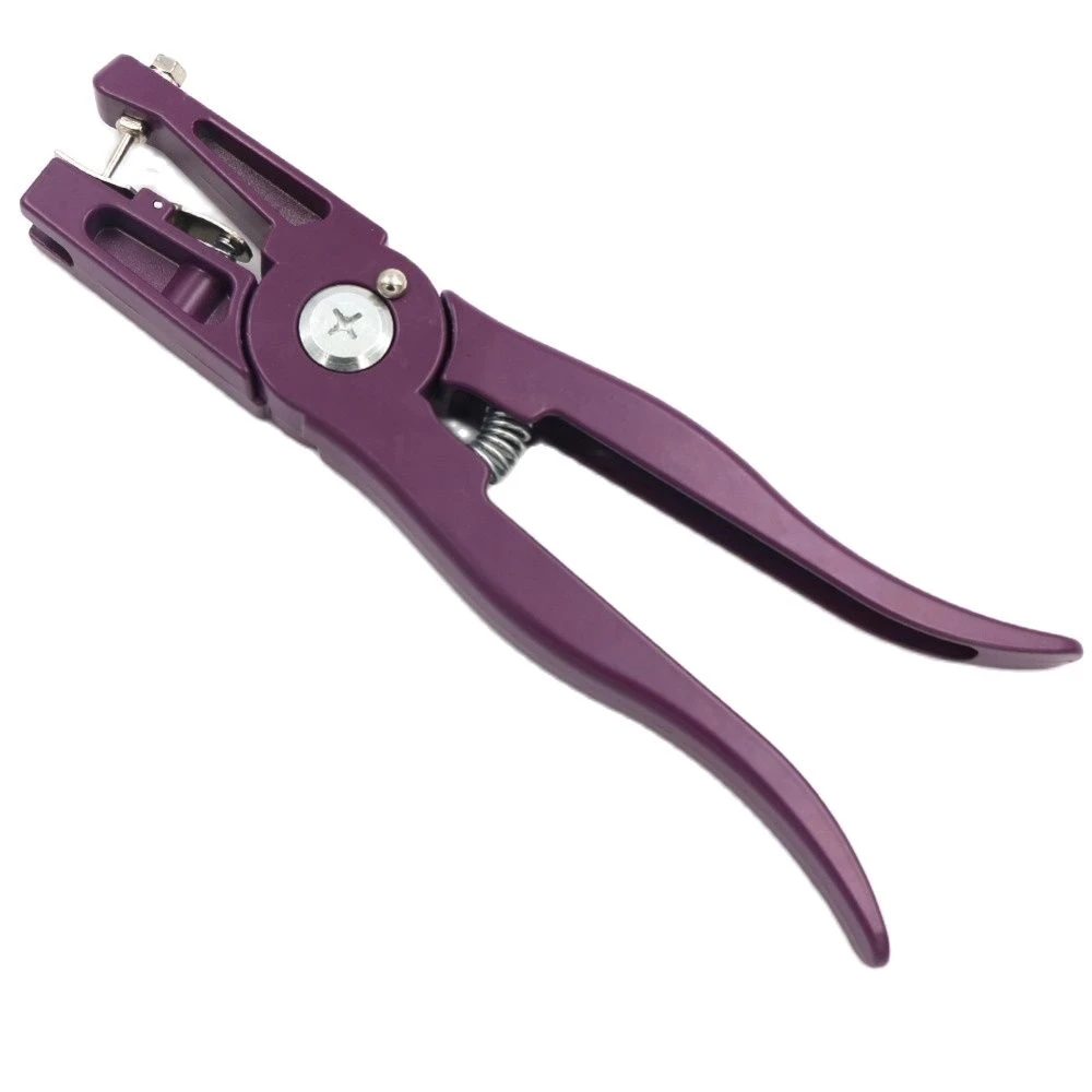 1 pz pinze per marchi auricolari per bestiame con ago per marchi auricolari pinze per spine per orecchie di animali in metallo viola strumento di identificazione per conigli di vacca suina