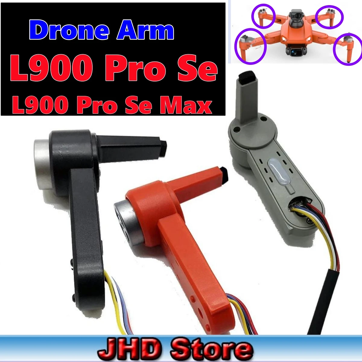 JHD Arm Drone L900 Se For Drone Brushless Motor L900Pro Se Max Parts GPS RC Plane Arms