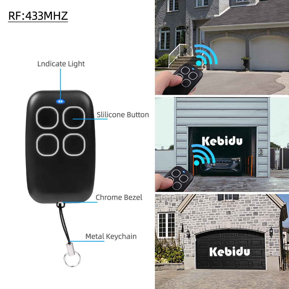 433MHz Smart Copy Duplicator Remote Control 4 Buttons Garage Door Gate Remote Fixed Rolling Code Cloning 433.92 mhz Transmitter