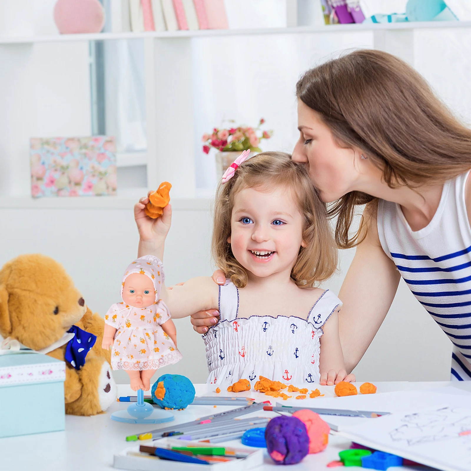 

30 шт. стоячие зажимы, крепежные рамы, держатели, подставки для игрушек, долговечная устойчивая поверхность, поддержка полки для дисплея