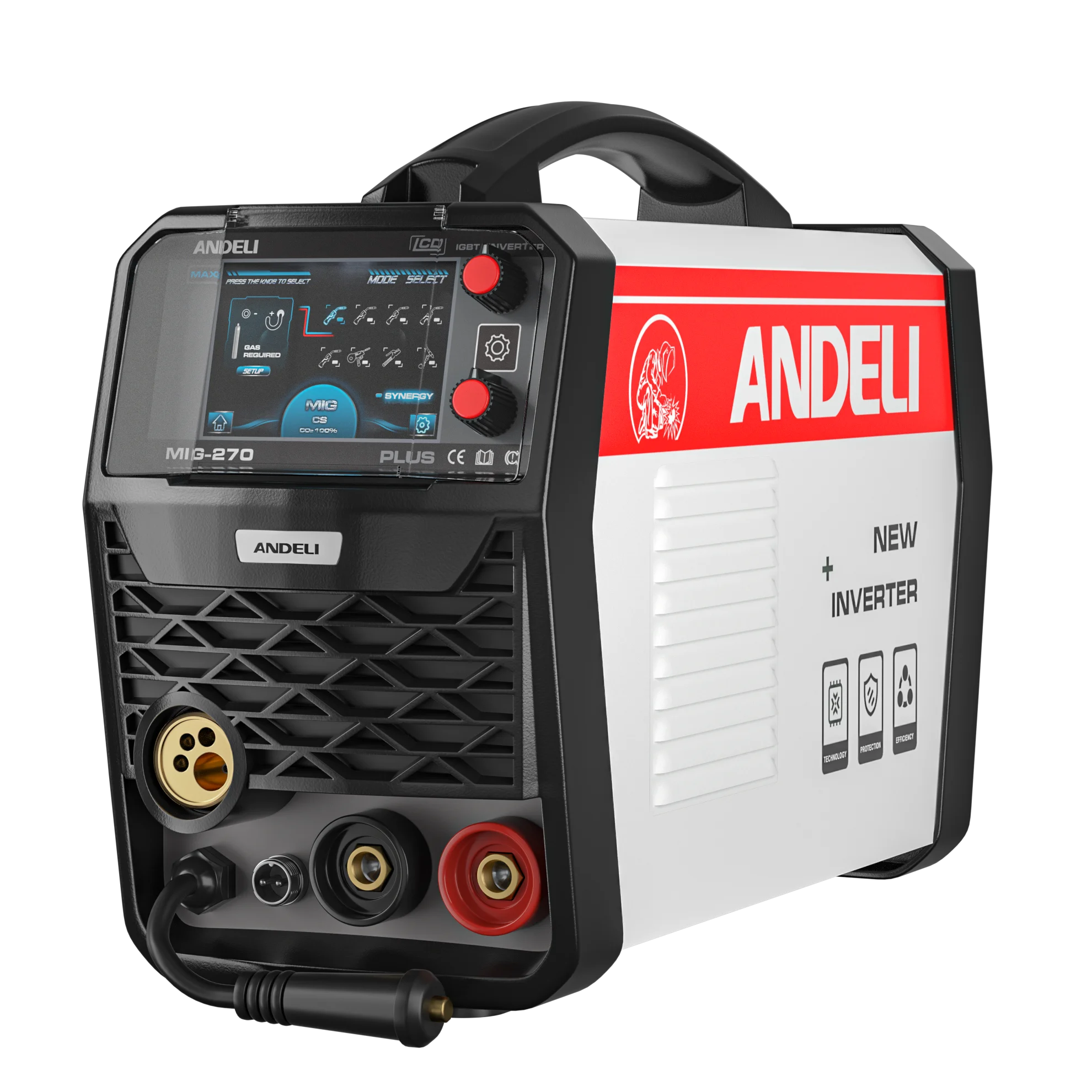 

2024 110 В 220 В новый ЖК-дисплей MIG-270 MIG алюминиевый MIG MMA LIFT TIG катушка пистолет сварочный аппарат