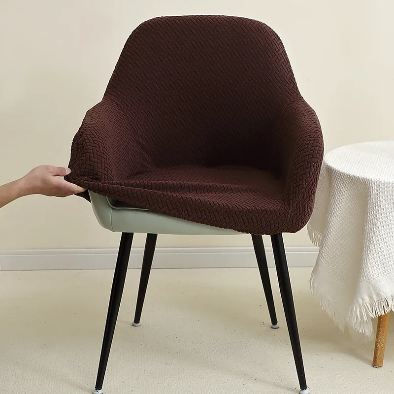 1/2 stücke Jacquard Stuhlhussen Hohe Arm Esszimmer Stuhl Abdeckung Elastische Stuhl Sitz Schonbezug Schutz für Hochzeit Wohnzimmer hause – Detail 10