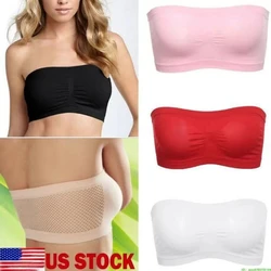 2023 Pad Tube Tops Sports Bra Women Fitness Bra Intimate Strapless Bustier Bandeau Breathable Wrapped Chest Underwear Yoga Bra