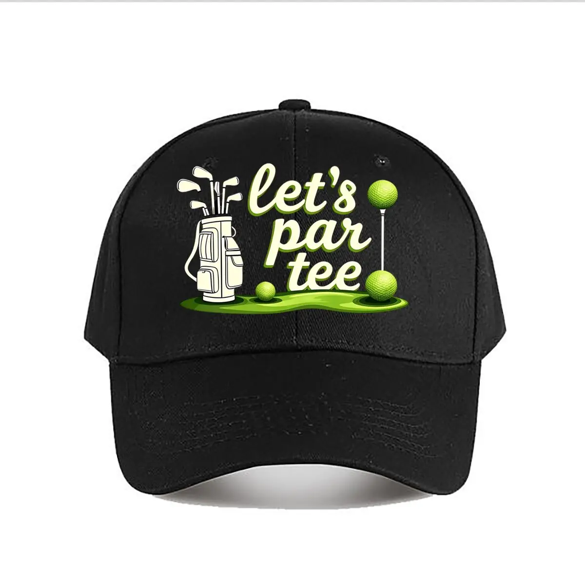 Light Pink with _Let'S Par Tee_ Golf Design Baseball Cap Fashion Men Sunhat Women's Outdoor Sports