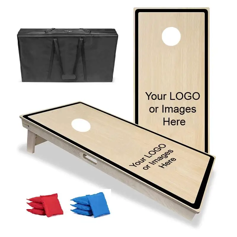 Professional Cornhole Board Set 4 FT Made of Premium Plywood customized printing board with OEM LOGO or pictures