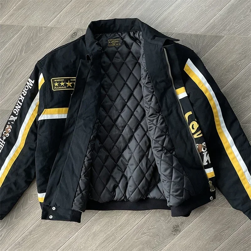

25ss Kapital Kountry Baseball Jackets For Men Women 1:1 Top Quality Thickened Towel Embroidered Oversized Coats