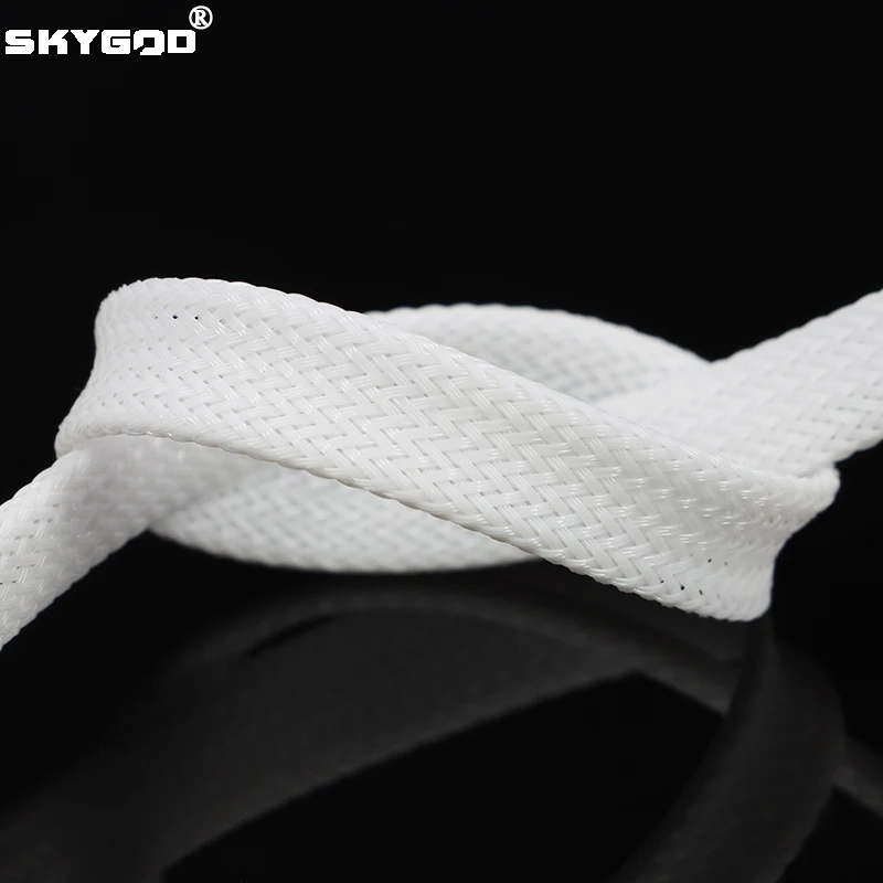 

1~50m PET Braid Sleeve White 2/4/6/8/10/12/14/16/20/25/30/35/40/50/60mm High Density Insulated Snake Skin Cable Wrap Sheath