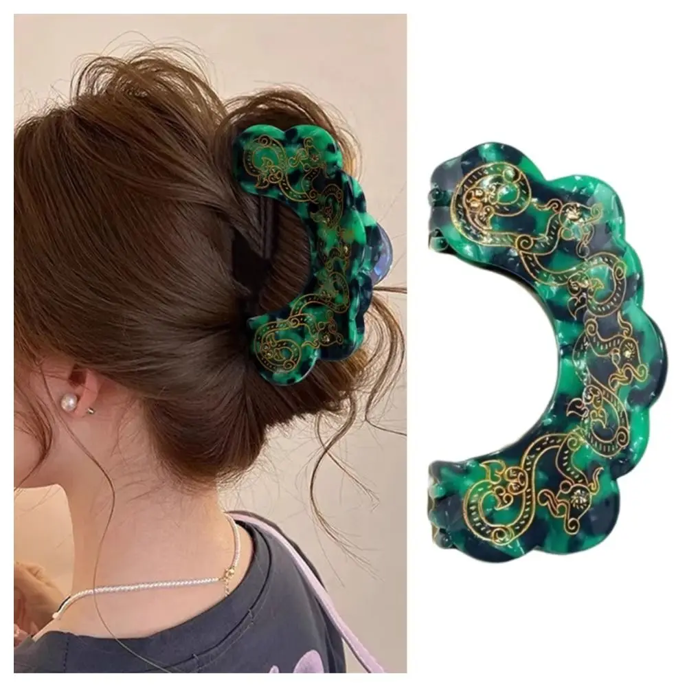 

Chinese Style Chinese Style Shark Clip Exquisite Acetic Acid Dragon Pattern Hair Claw Elegant Hanfu Headwear