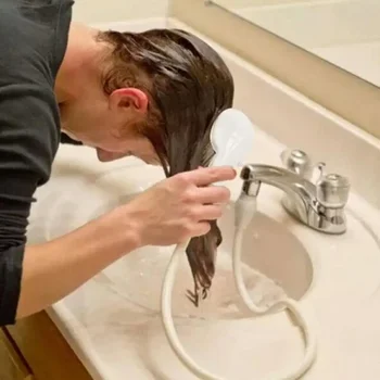 Tragbarer Hand-Spritzschutz für die Dusche, Badewanne, Wasserhahn-Aufsatz, Sprinkler zum Waschen von Haustieren, Hunden und Katzen