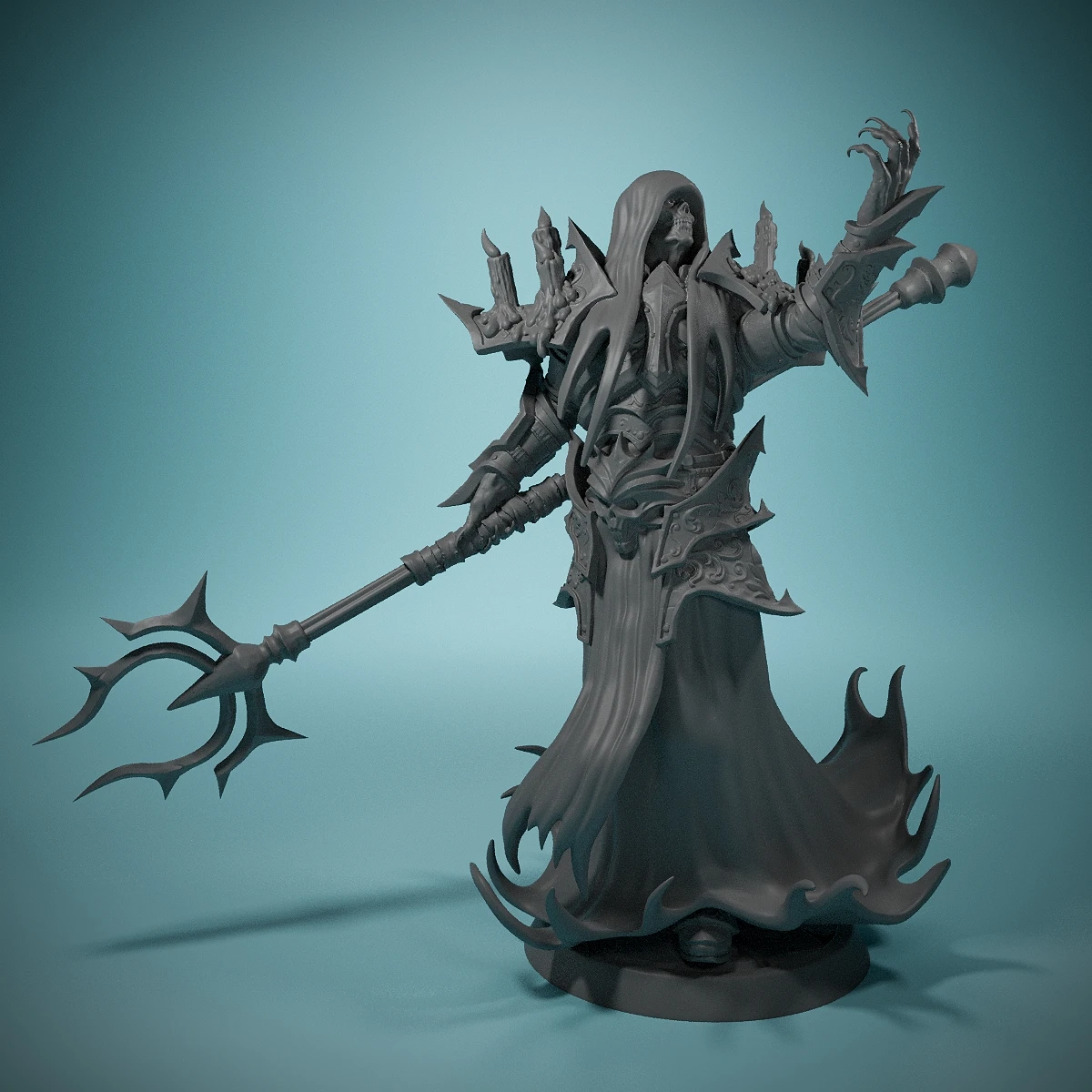 เพชรประดับ3D เรซิน Wight_Necromancer-โต๊ะ-เล่นตามบทบาททางยุทธวิธี-ภายใน-ของขวัญสำหรับนักเล่นเกมแฟนตาซี