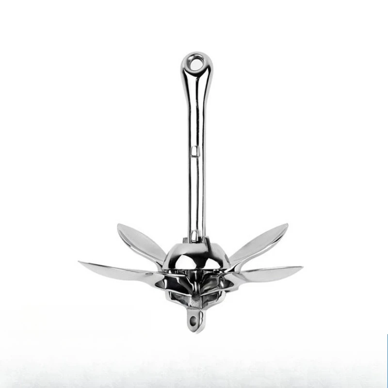Folding Anchor, Yacht Parachute Anchor 316 Stainless Steel Fishing Boat Lotus Anchor Large Grab Boat Sea Anchor Accessories