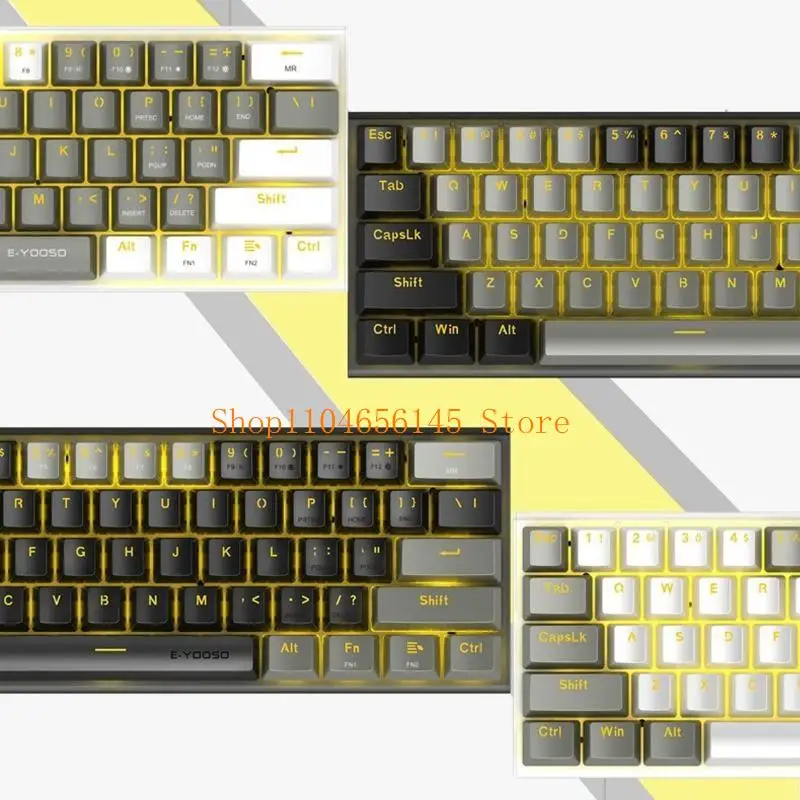 5ASD Z-11 Зеленая/ красная ось Механическая клавиатура для Creative 61-ключ 60% мини-подсветка KE