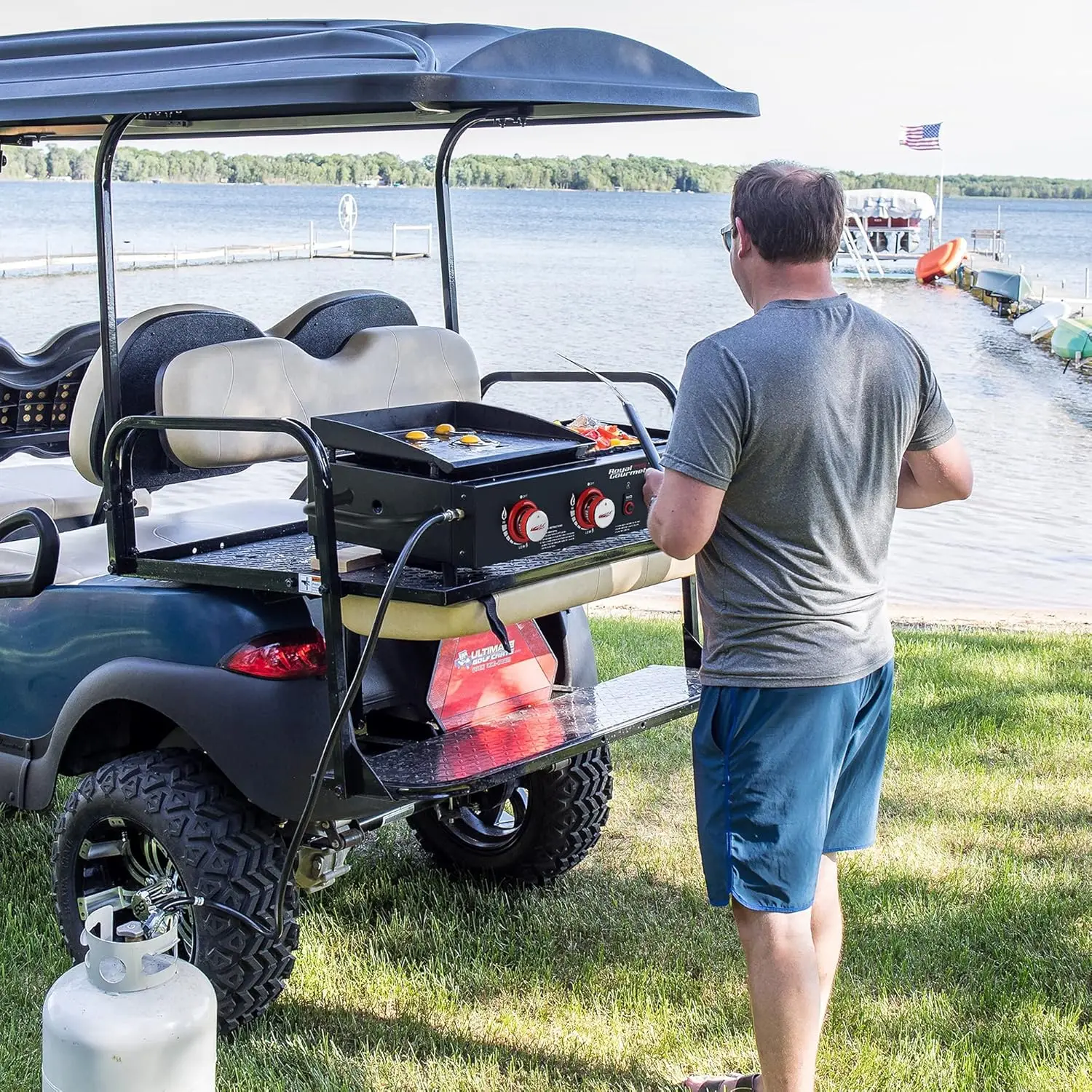 

Burner Tailgater Grill & Griddle Combo, Portable Propane Gas Grill and Griddle