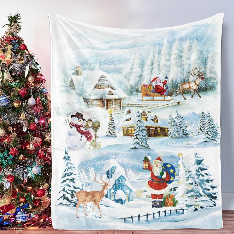 

Christmas blanket, comfortable and soft flannel sofa, winter blanket, home bedding decoration, 50INX40IN