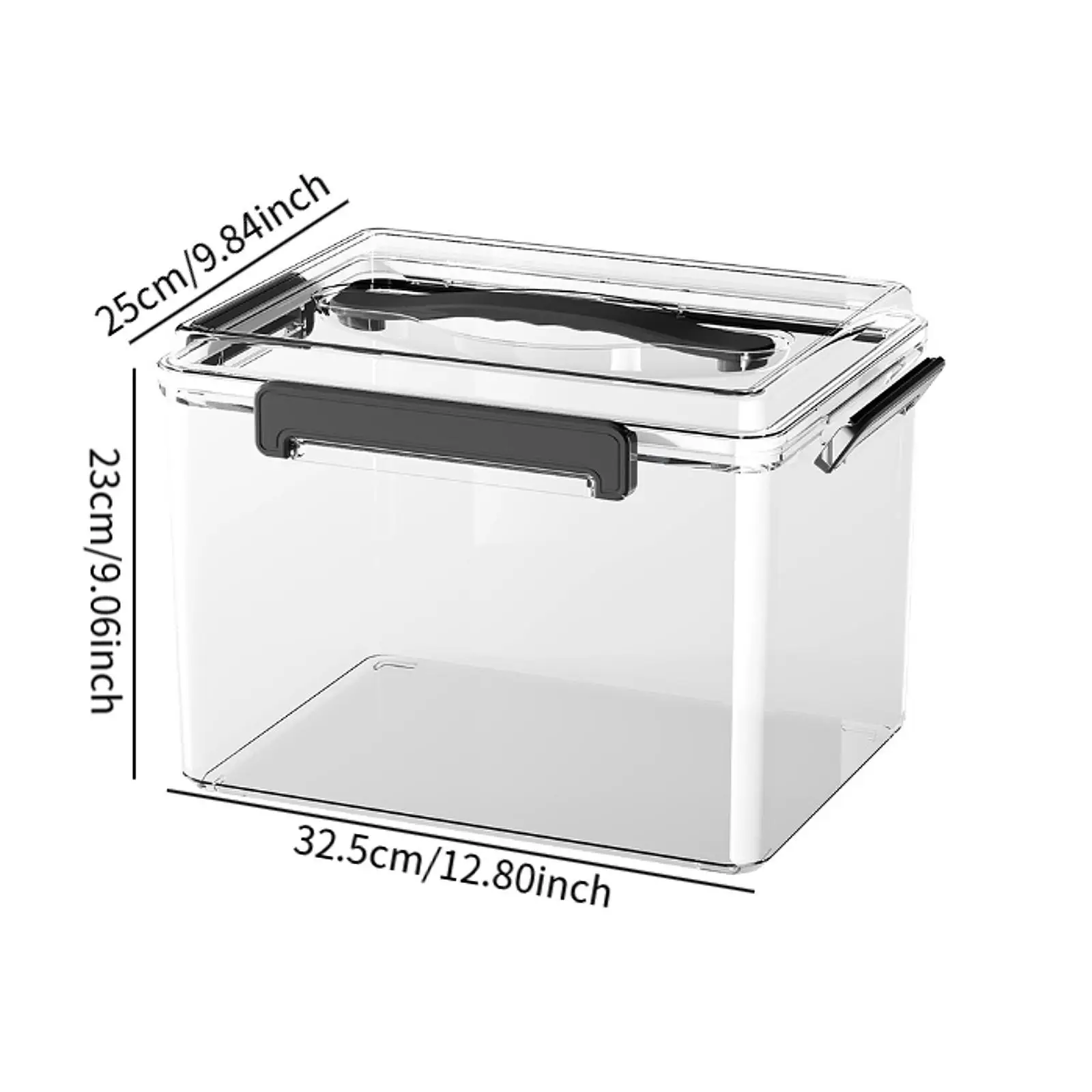 Portable Transparent Camera Dry Box with Handle Dustproof Storage Container for Photography Equipment and Artwork