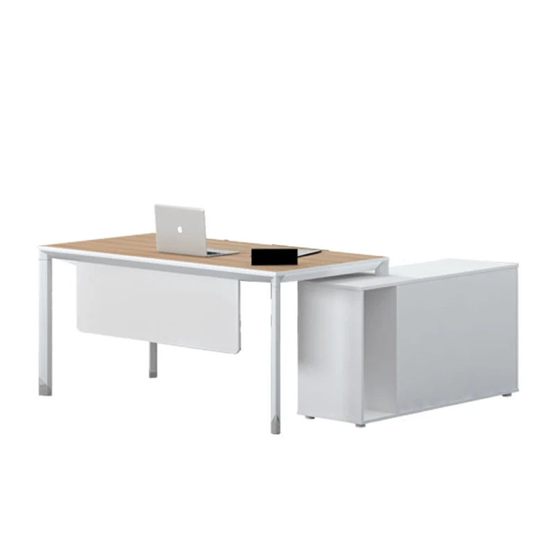 

Factory Modern Design Office Desk Oem Wooden Bureau Executive Table with Side Table